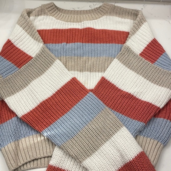 Hollister Sweaters - Hollister red, white, blue, and cream sweater. Size XS